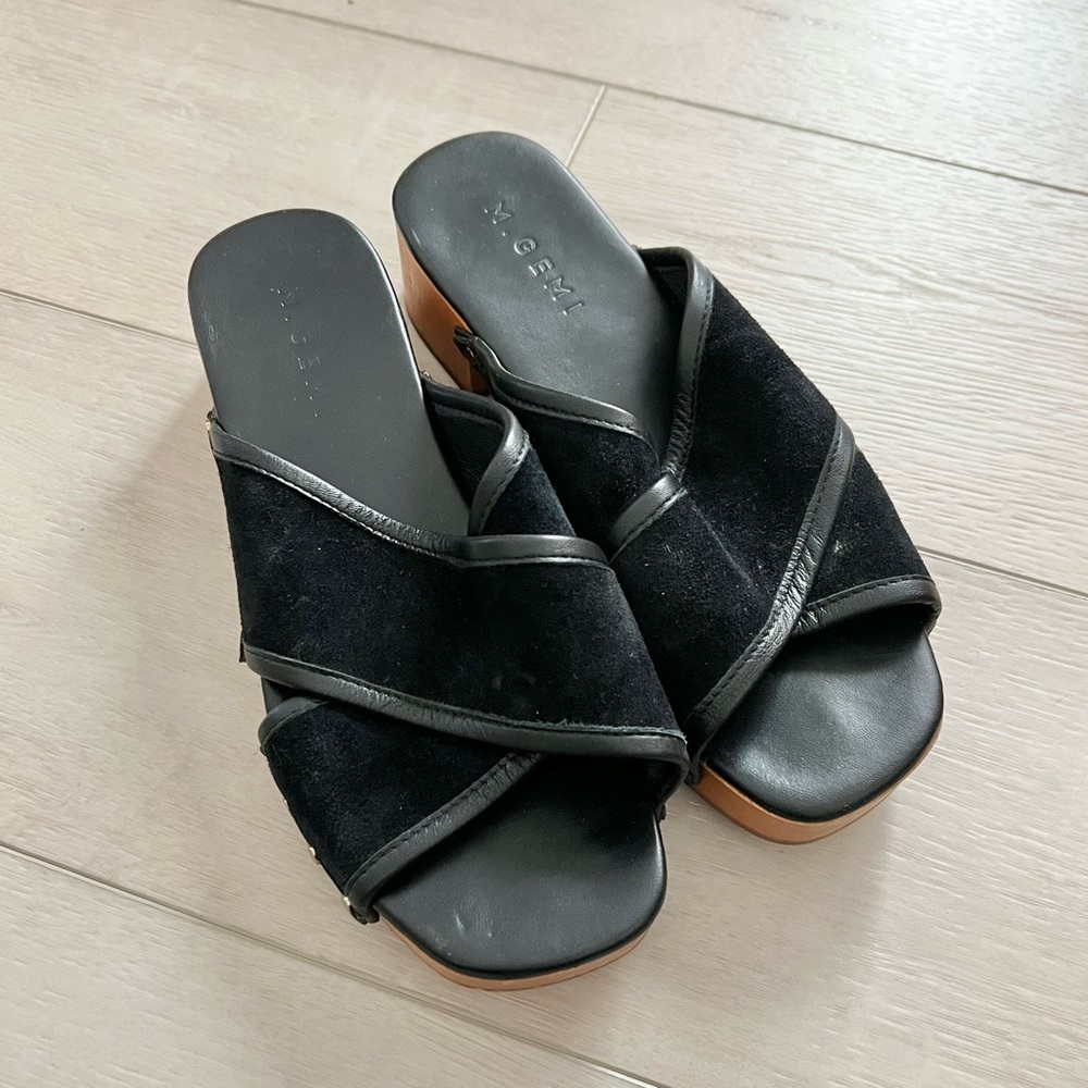 M. Gemi The Mariella Mule in Black Size 39.5 / US 9.5